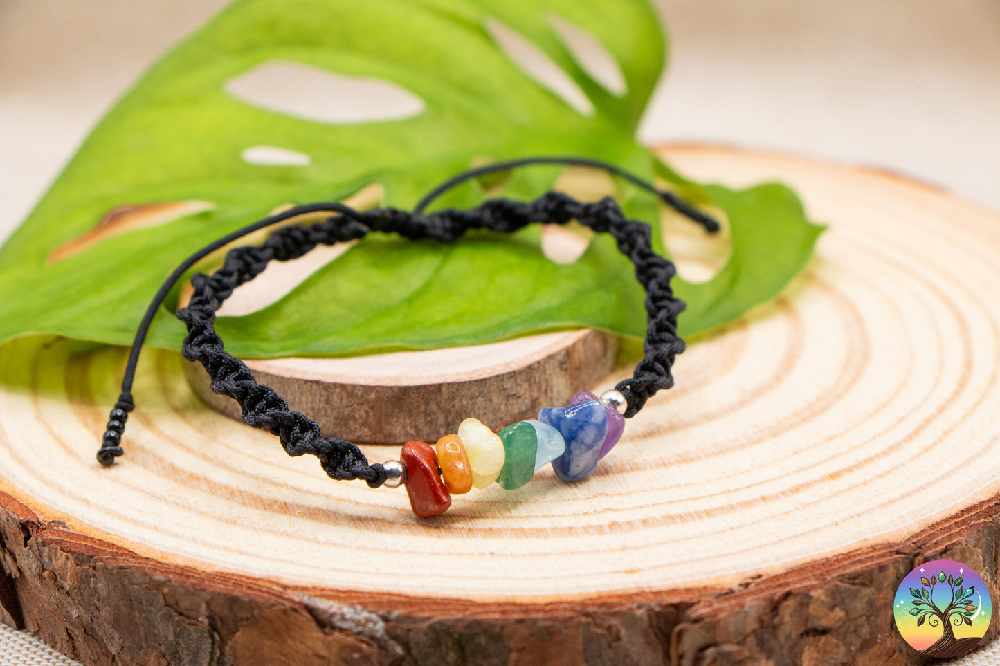 Sept Chakras - Bracelet Tressé Baroque