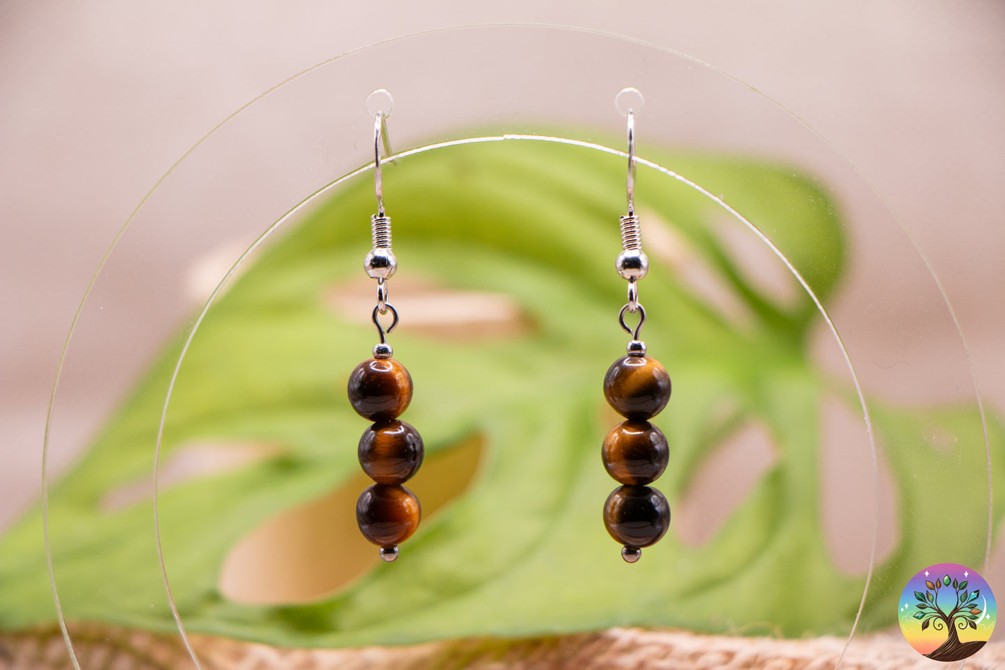 Œil de Tigre - Boucles d'Oreilles - 6 mm