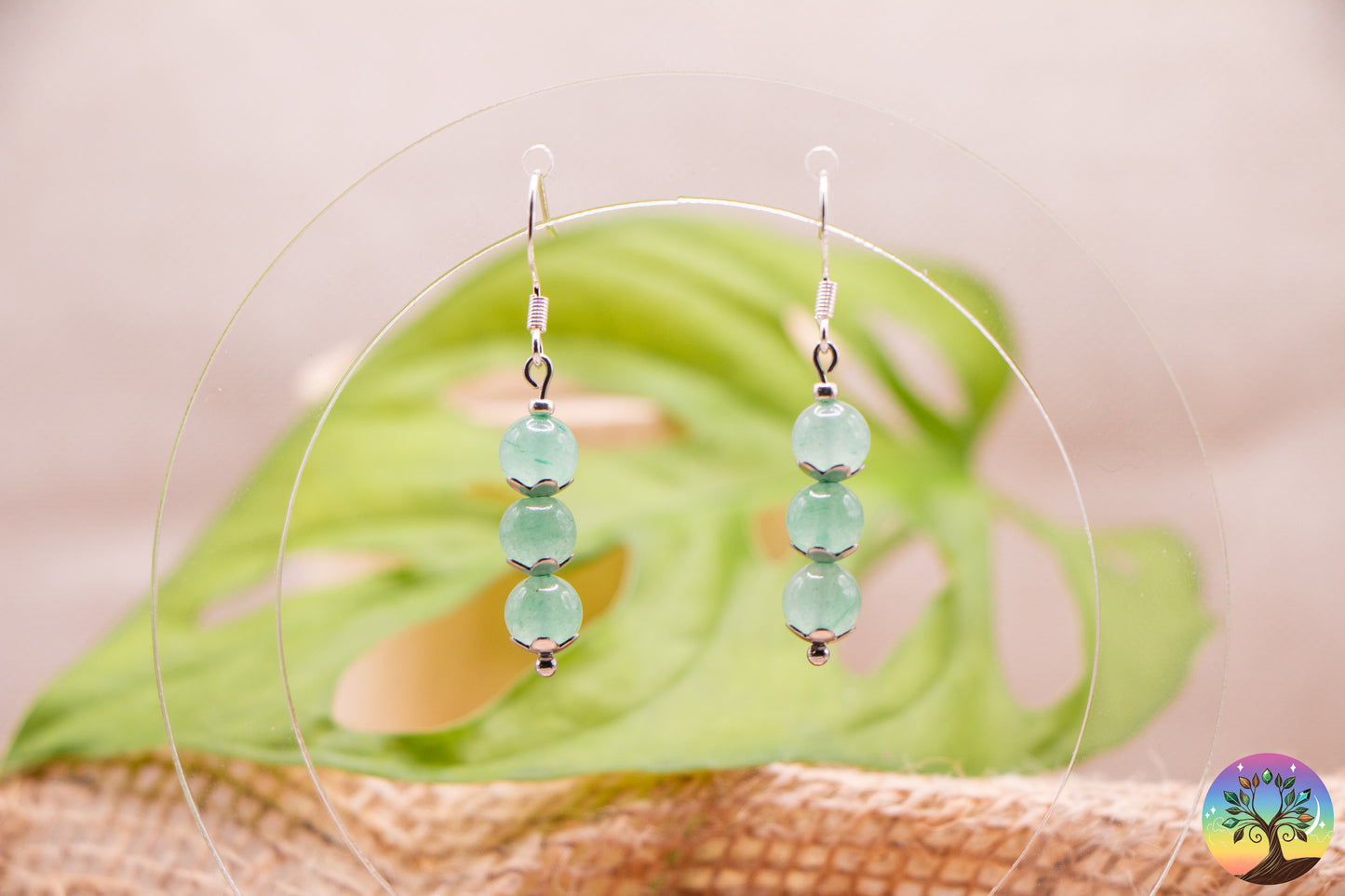 Aventurine Verte - Boucles d'Oreilles - 6 mm