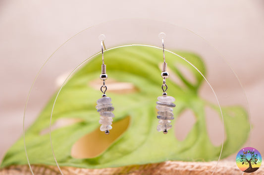 Labradorite - Boucles d'Oreilles - Baroque