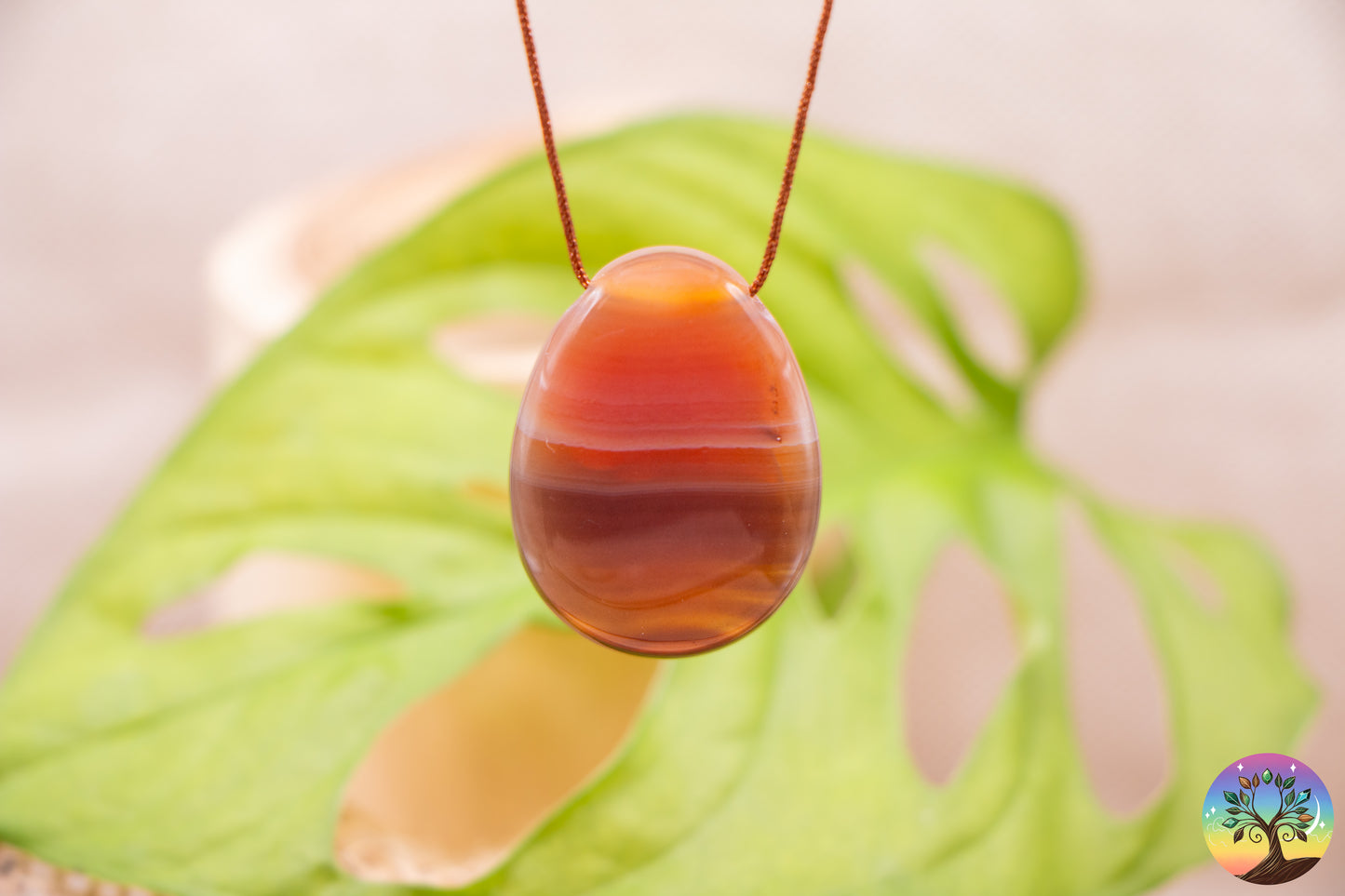 Cornaline - Pendentif - Pierre Percée