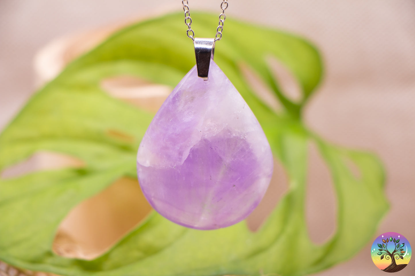 Améthyste - Pendentif - Pierre Plate