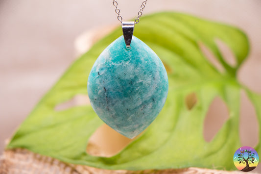 Amazonite - Pendentif - Pierre Plate