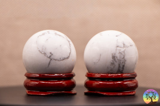 Howlite Blanche - Sphère (30 mm)